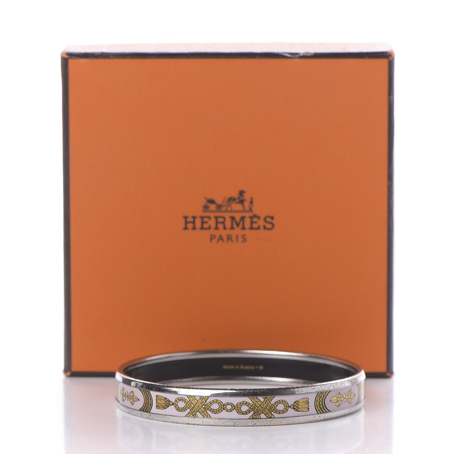 Hermes Enamel Printed Grand Apparat Narrow Bracelet 62 6 of 6