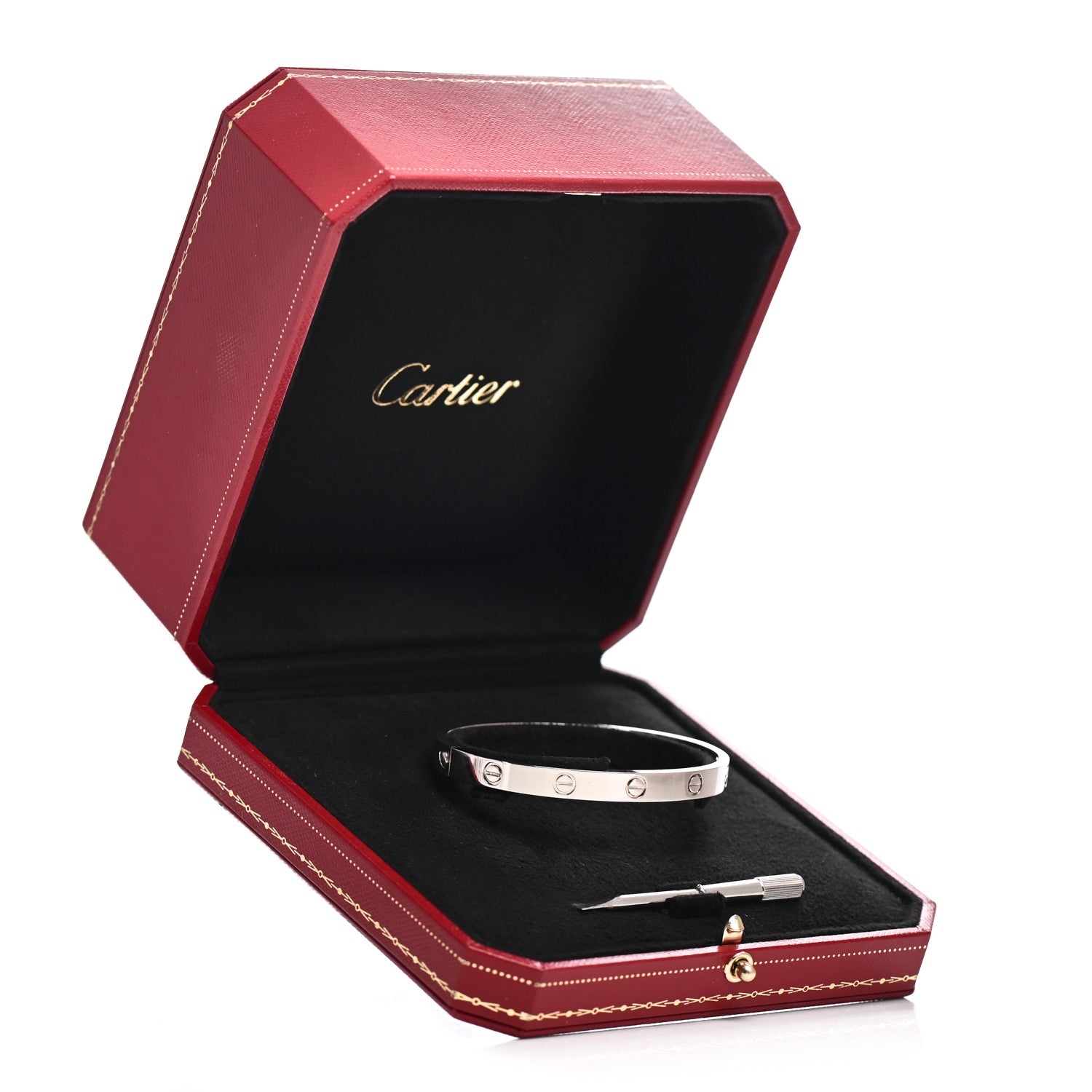 Cartier 18K White Gold LOVE Bracelet 17 7 of 7