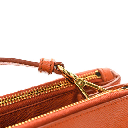 Prada Saffiano Small Galleria Double Zip Tote Papaya 12 of 12