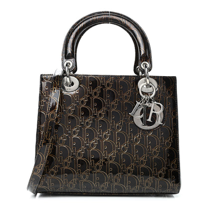 Christian Dior Patent Ultimate Medium Lady Dior Brown 1 of 5
