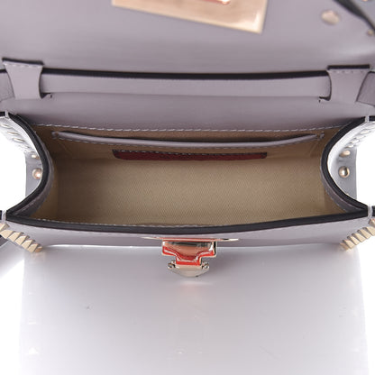 Valentino Garavani Vitello Mini Rockstud Flip Lock Crossbody Bag Pastel Grey 5 of 9