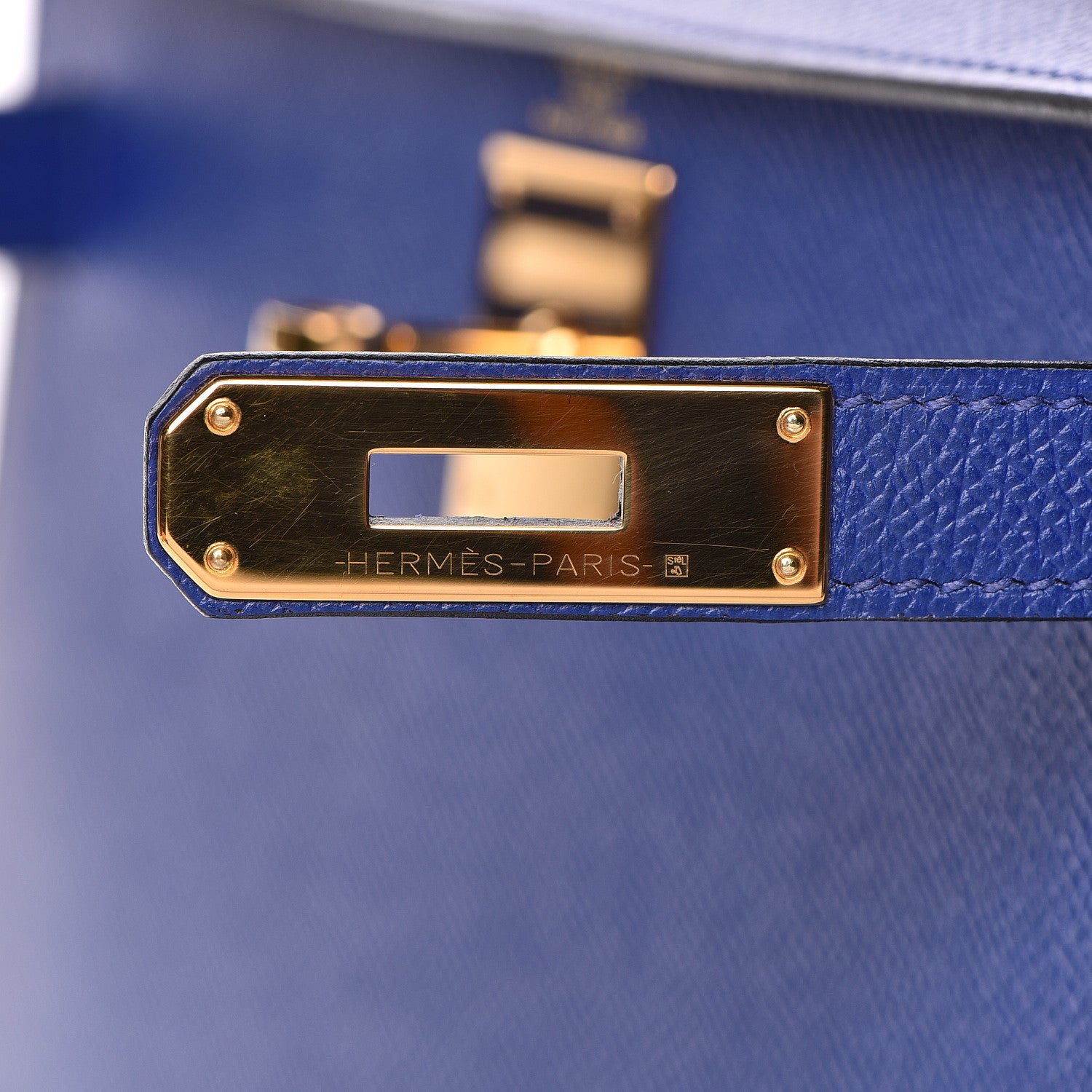 Hermes Epsom Kelly Sellier 28 Bleu Electrique 19 of 37