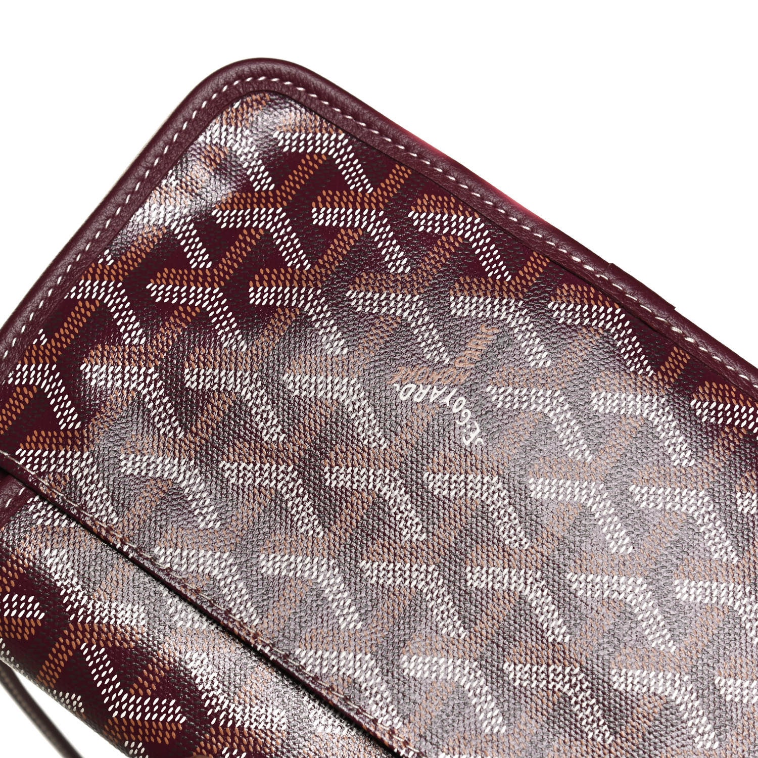 Goyard Goyardine Plumet Wallet Clutch Burgundy 9 of 11