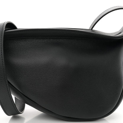 The Row Grained Calfskin Small Slouchy Banana Bag Black 9 of 10