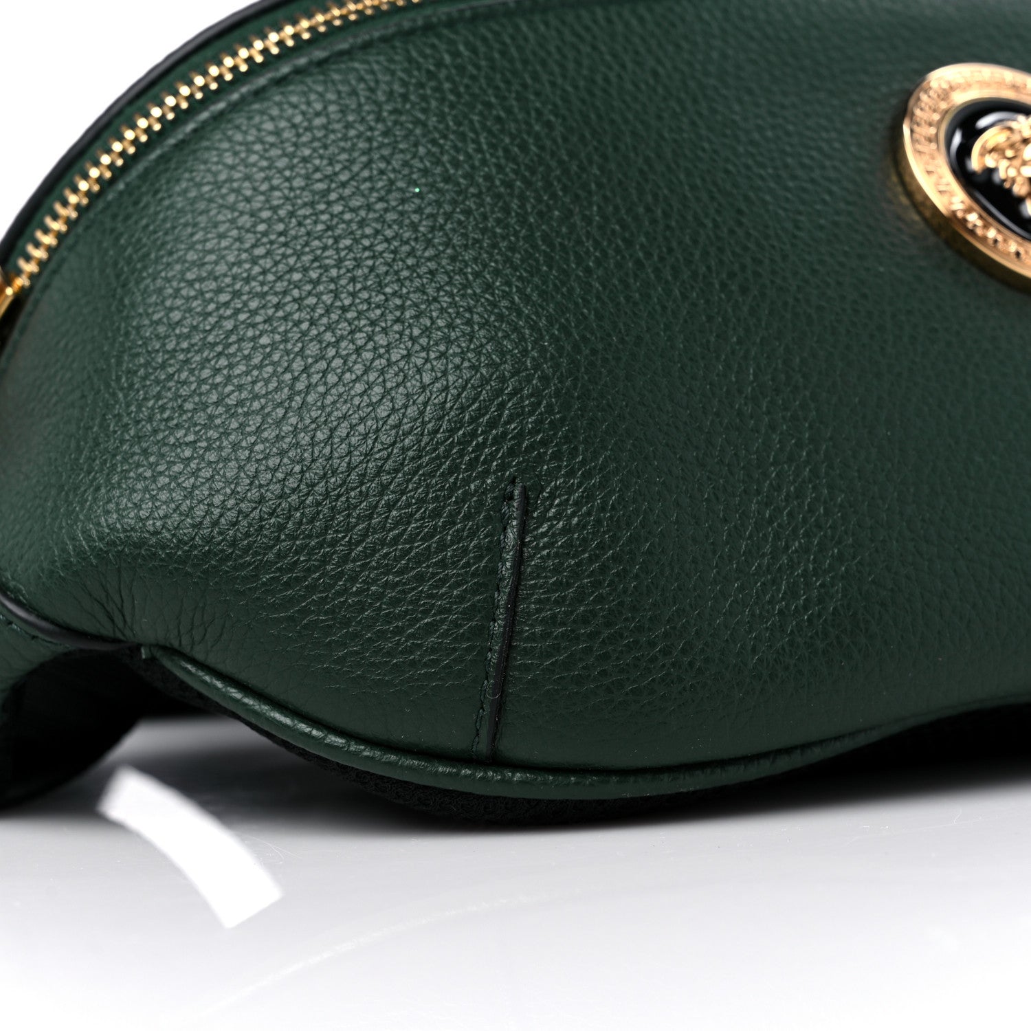 Versace Grained Calfskin Vanitas Medea Belt Bag Green 8 of 9