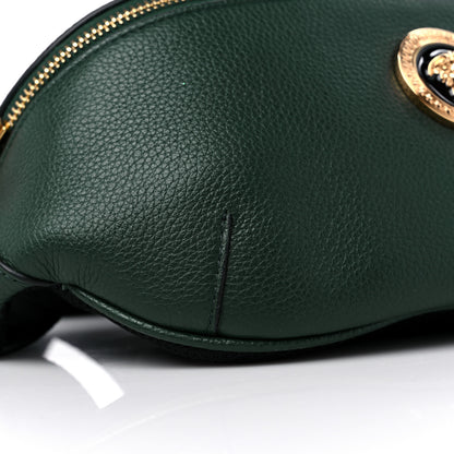Versace Grained Calfskin Vanitas Medea Belt Bag Green 8 of 9