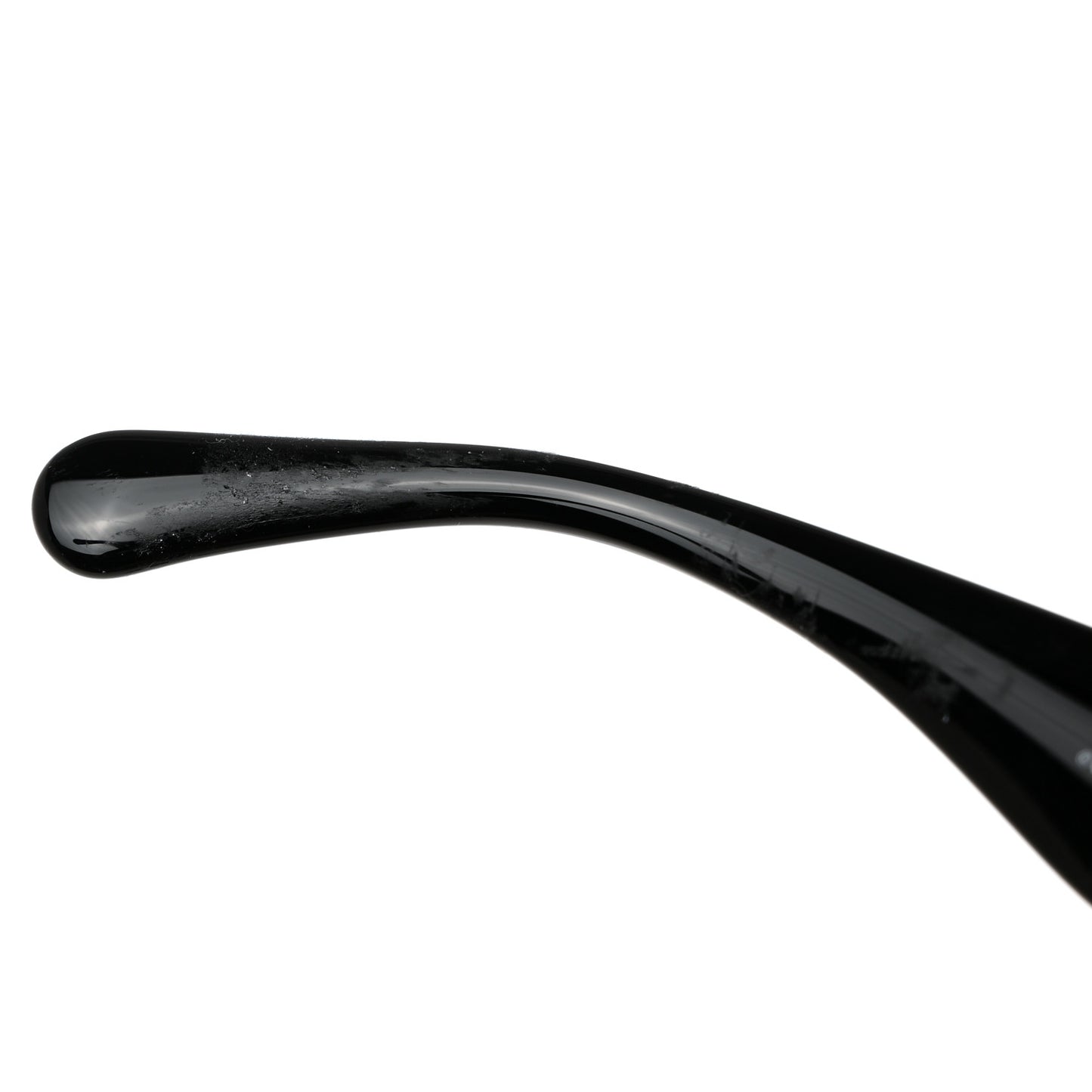 Acetate Crystal CC Shield Sunglasses 5497-B-A Black