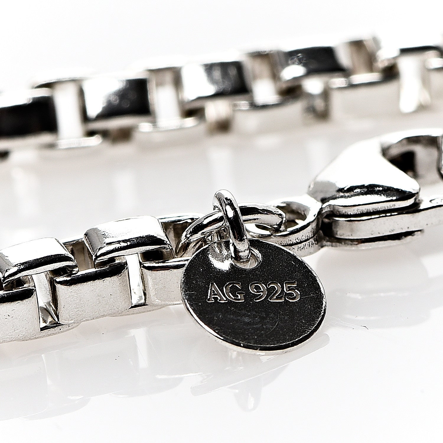 Tiffany Sterling Silver 4mm Venetian Link Bracelet 3 of 4