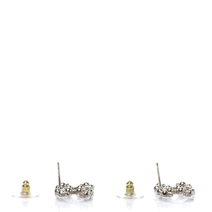 Chanel Pearl Crystal Nefertiti CC Earrings Gold 4 of 5
