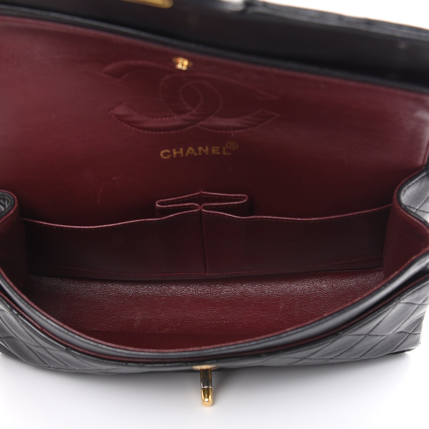 Chanel Lambskin Quilted Medium Double Flap Black 4 of 22
