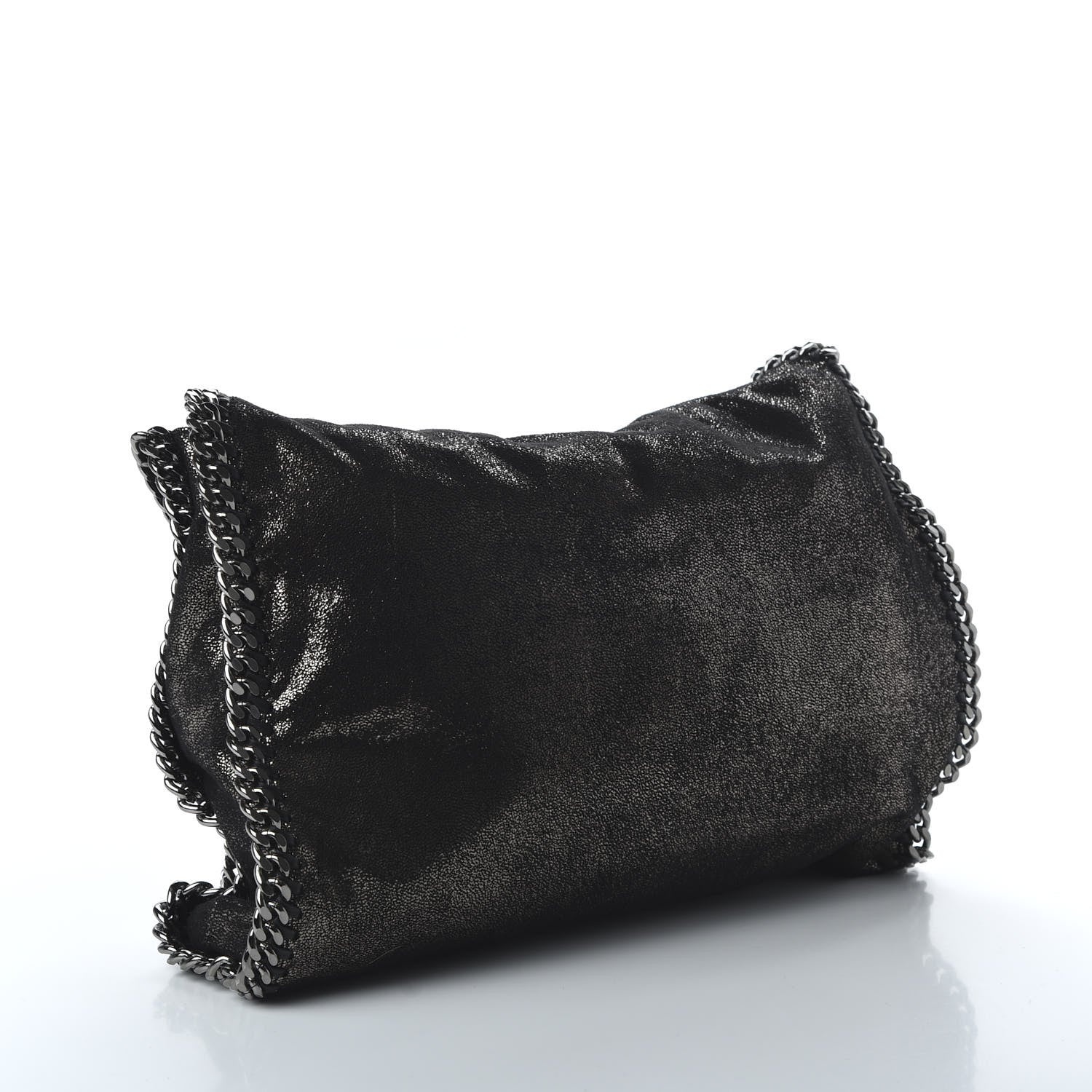 Stella McCartney Chamois Shiny Dotted Small Falabella Tote Ruthenium 3 of 9
