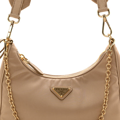 Prada Re-Nylon Saffiano Re-Edition 2005 Shoulder Bag Cammello 8 of 10