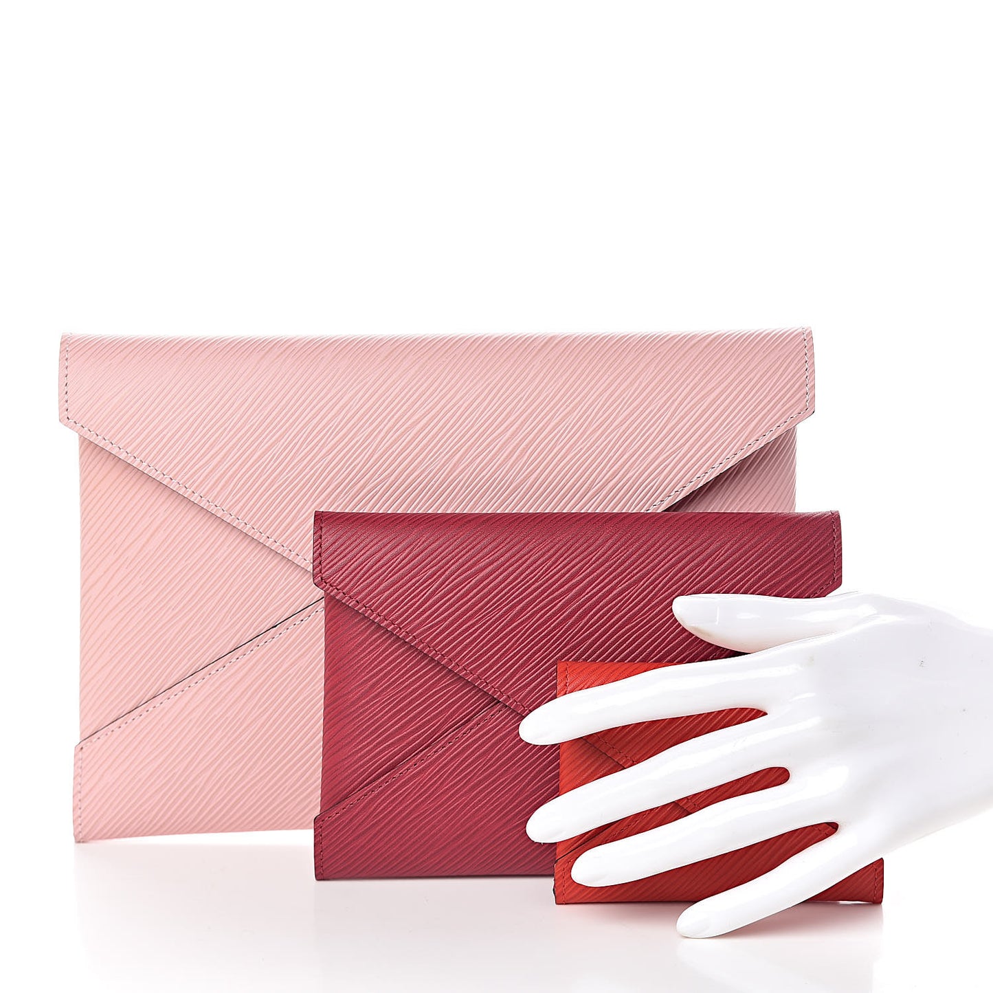 Epi Kirigami Pochette Set Rose Ballerine Fuchsia Coquelicot