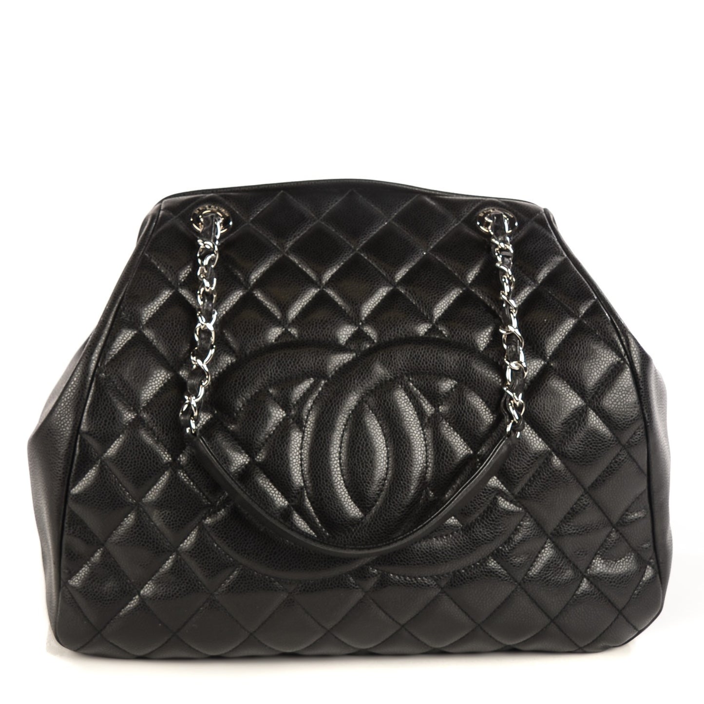 Caviar Quilted Timeless Shoulder Bag Black