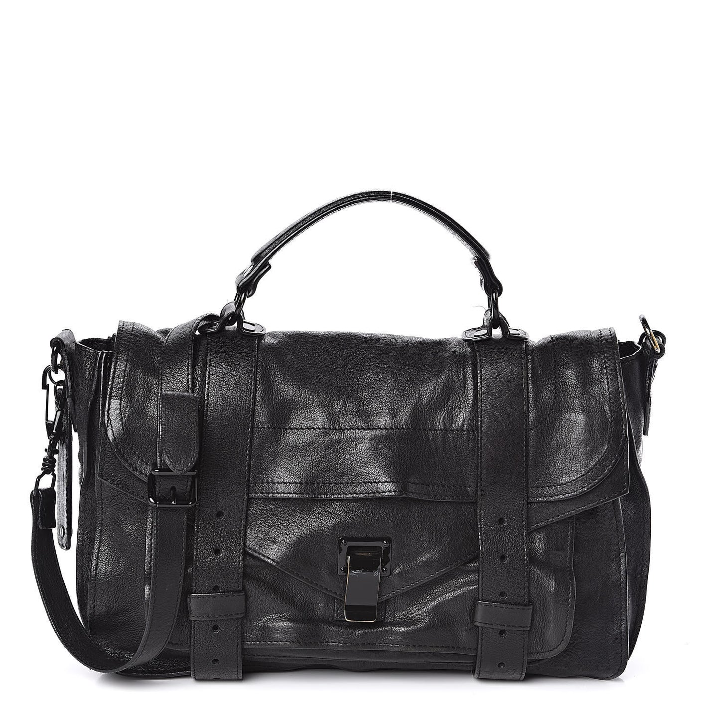 Lambskin Medium PS1 Satchel Black