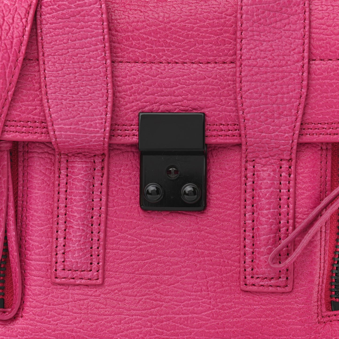 Textured Calfskin Mini Pashli Satchel Magenta