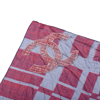 Chanel Silk Square Print CC Logo Scarf 2 of 3