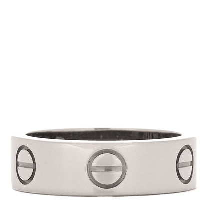 Cartier 18K White Gold 5.5mm LOVE Ring 50 5.25 1 of 4