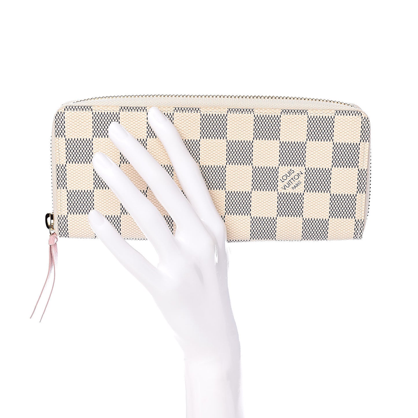 Damier Azur Clemence Wallet Rose Ballerine