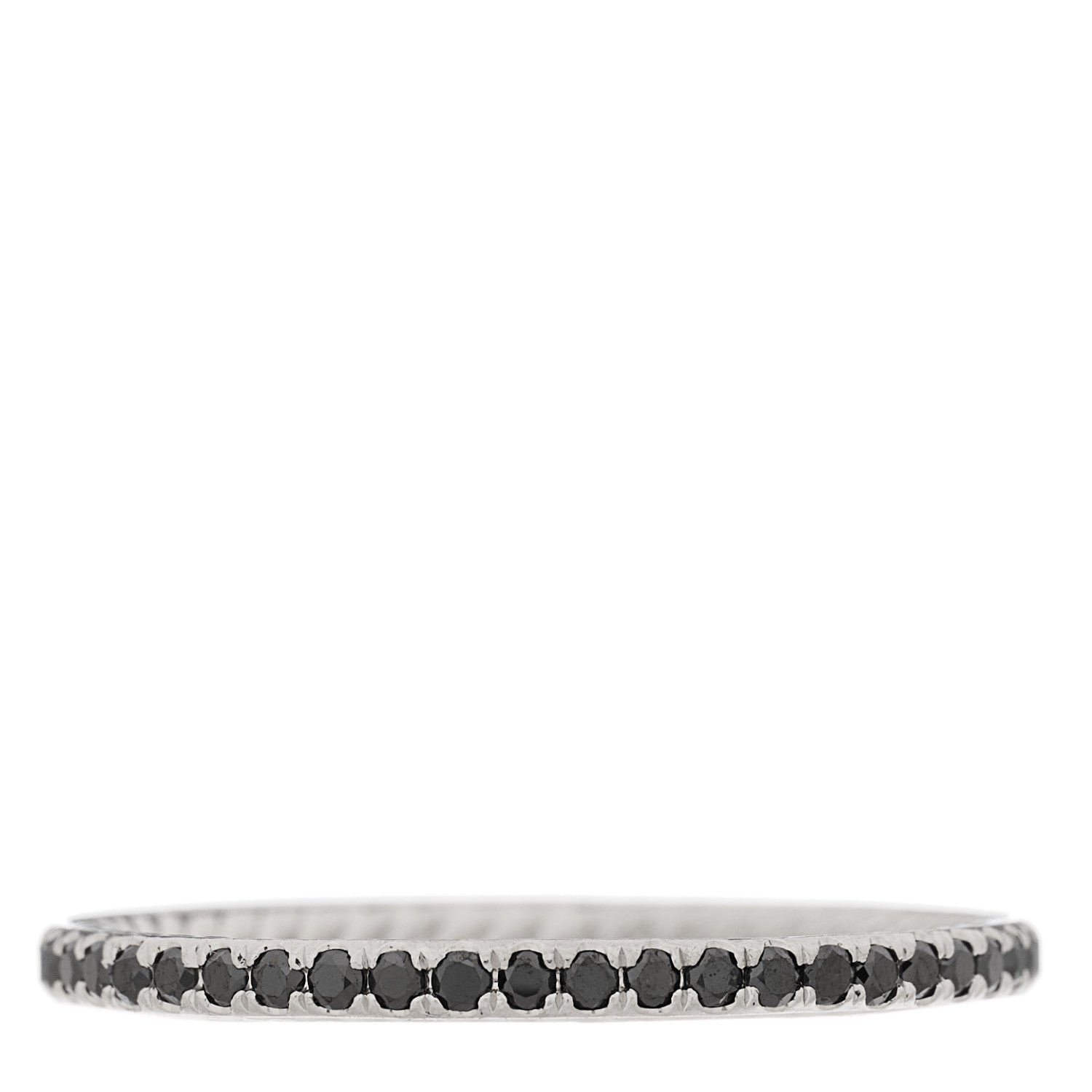 David Yurman Platinum Black Diamond 1.85mm Eden Eternity Wedding Band Ring 66 11.5 56/7.5 3 of 4