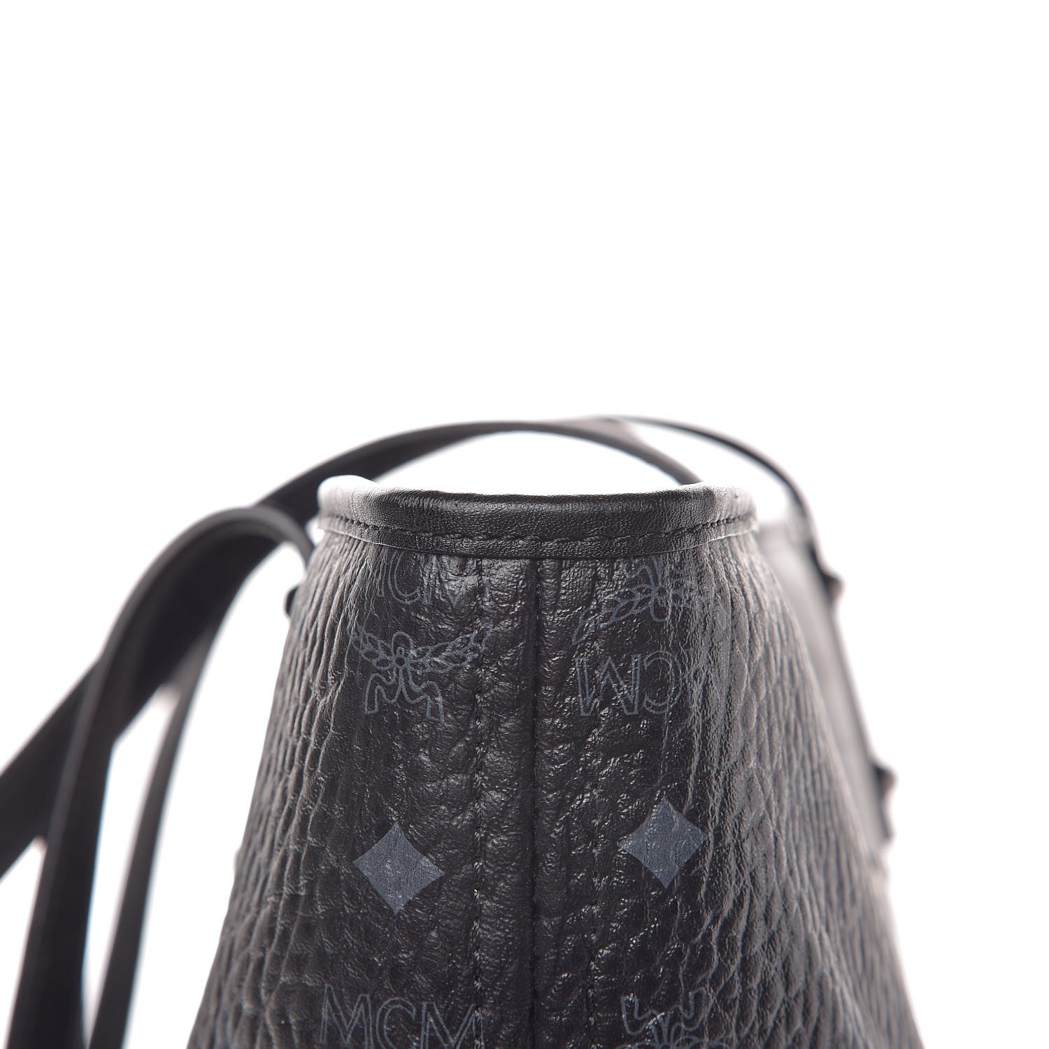 MCM Visetos Large Anya Shopper Tote Black 13 of 13