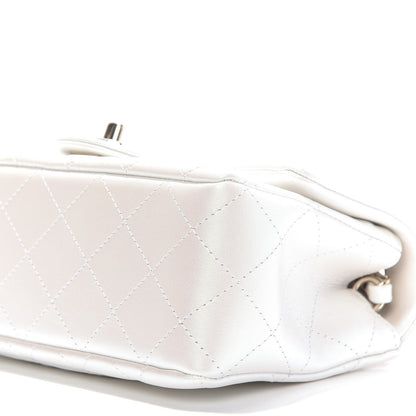 Chanel Iridescent Calfskin Quilted Mini Rectangular Flap White 7 of 9