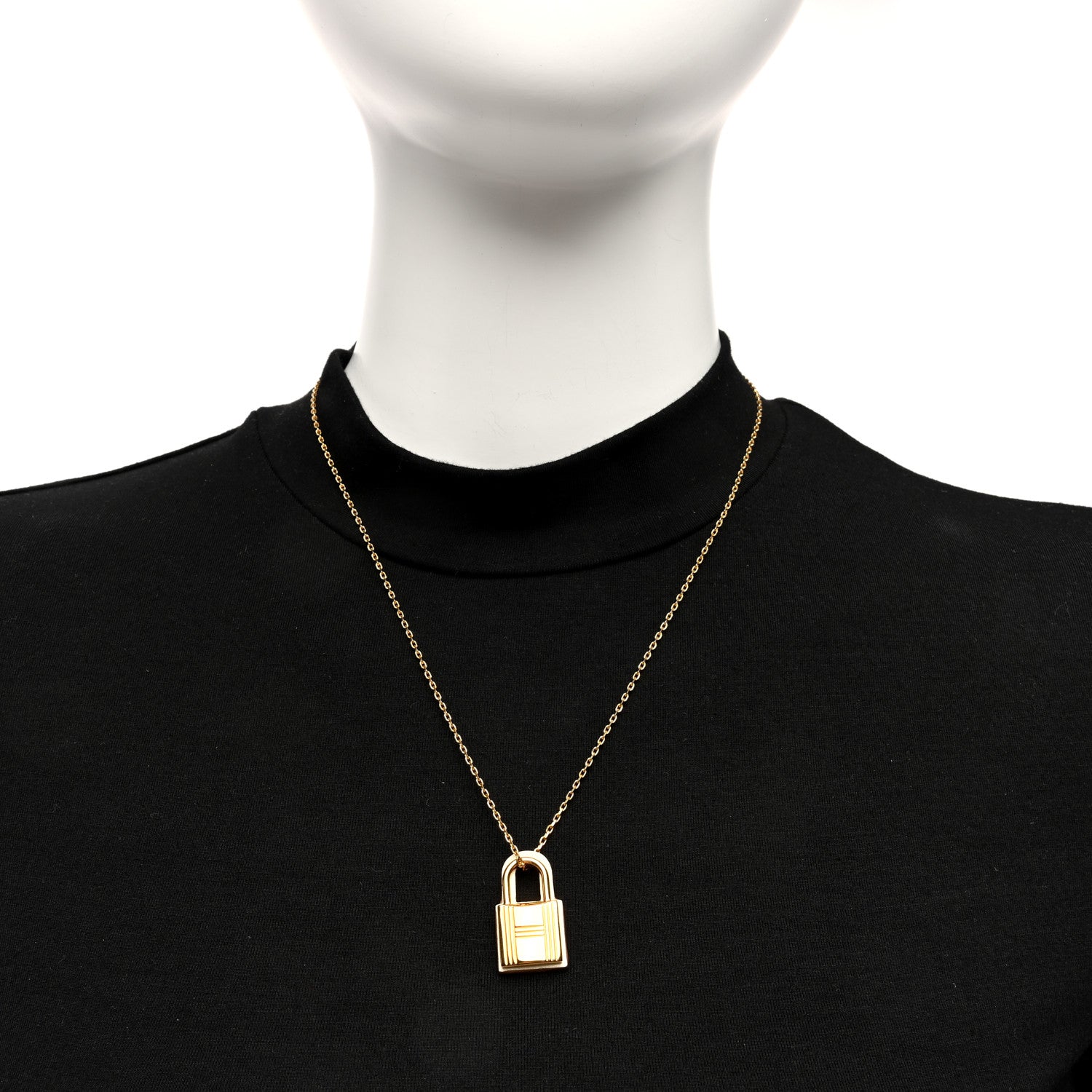 Hermes Swift Small O'Kelly Pendant Necklace White 2 of 6