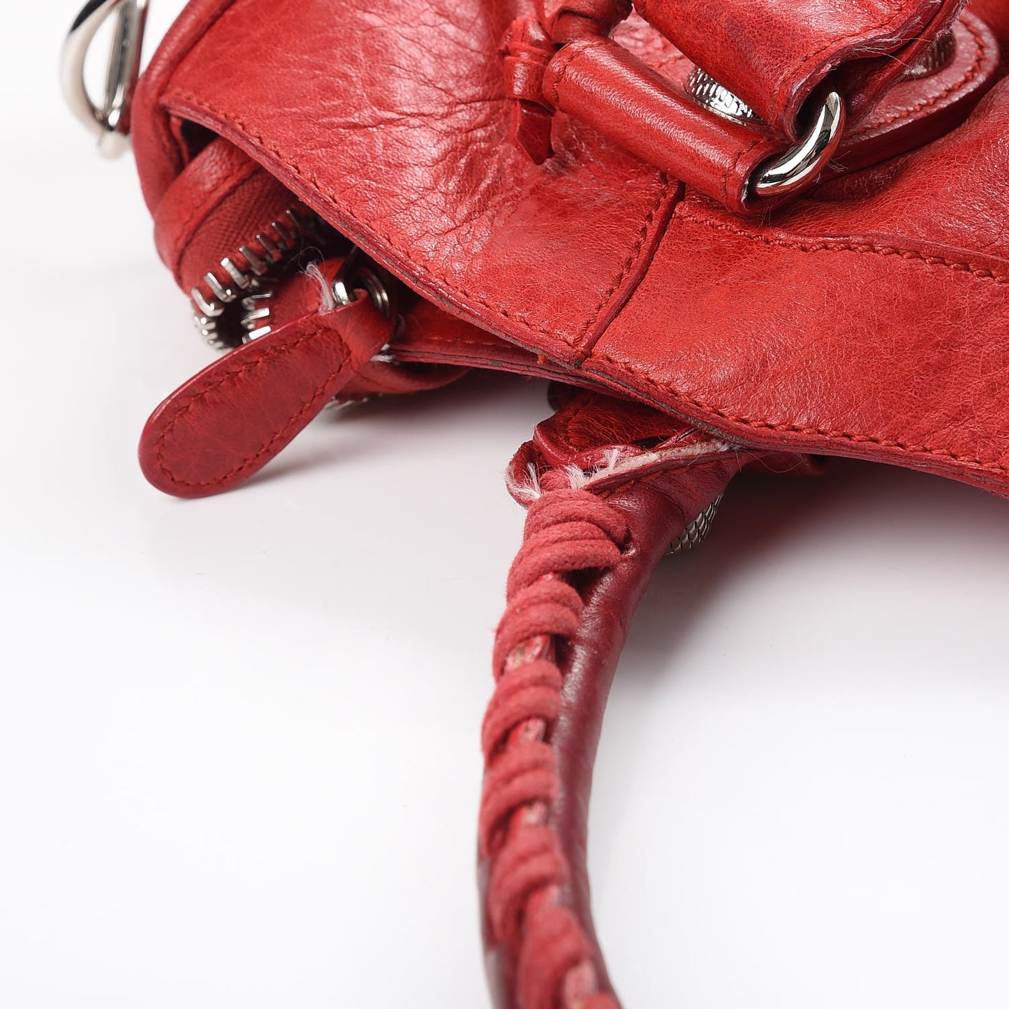 Agneau Giant 21 Silver Hardware City Bag Tomato