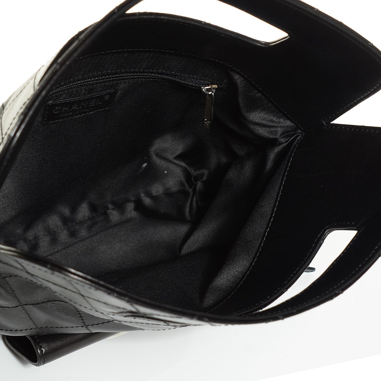 Lambskin Diamond Stitch Convertible Clutch Black