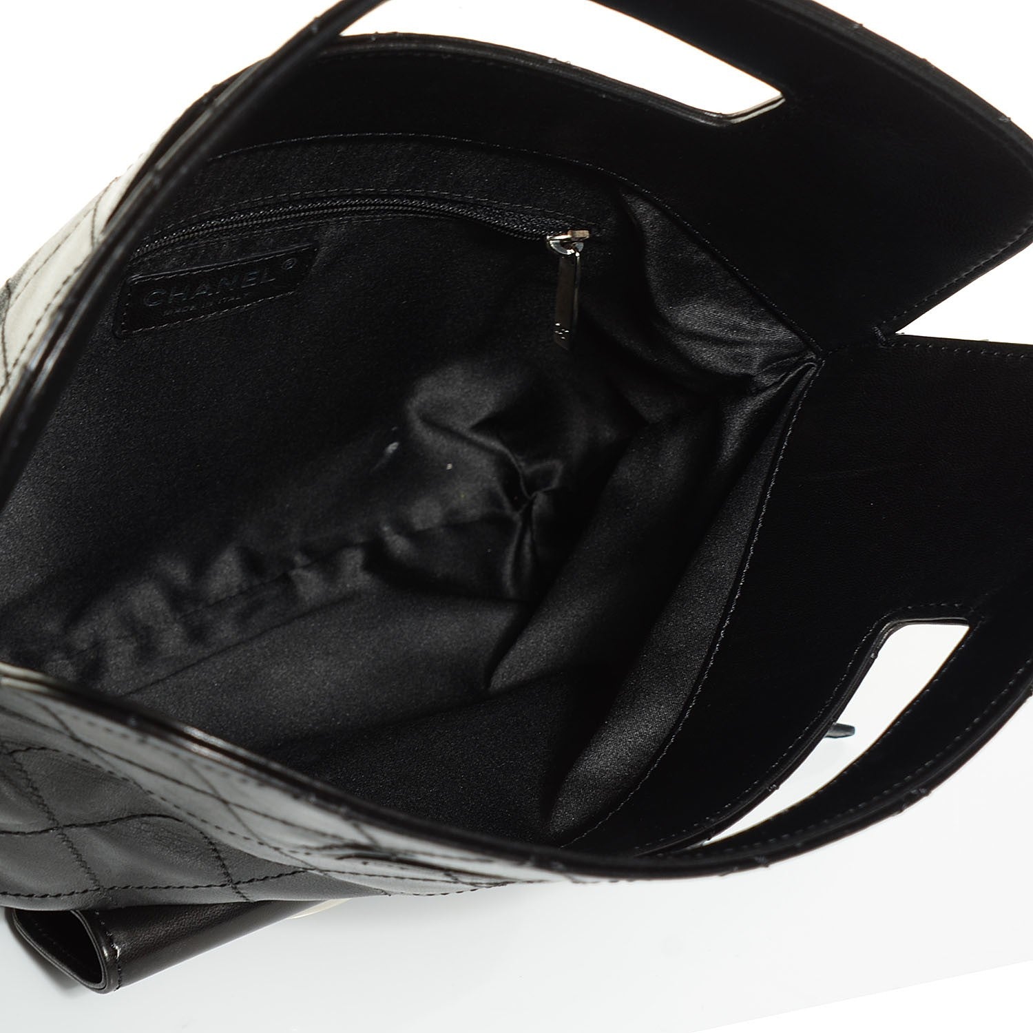 Chanel Lambskin Diamond Stitch Convertible Clutch Black 9 of 11