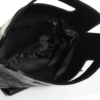 Chanel Lambskin Diamond Stitch Convertible Clutch Black 9 of 11