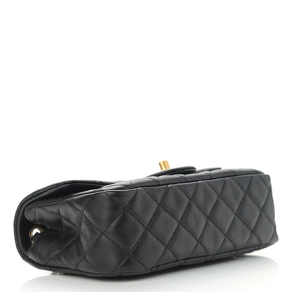 Chanel Lambskin Quilted Mini Rectangular Pearl Crush Flap Black 4 of 12