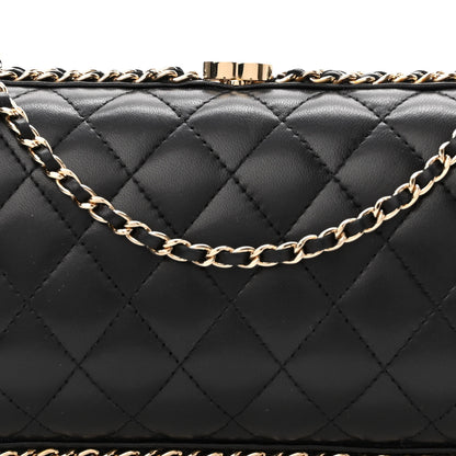 Chanel Lambskin Quilted Chain Around Clutch Black 8 of 10