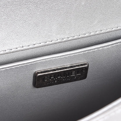 Chanel Galuchat Stingray Small Boy Flap Silver 5 of 8