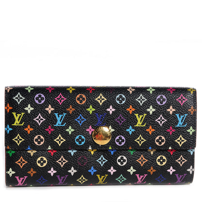 Louis Vuitton Monogram Multicolor Sarah Wallet Black Pistache 1 of 8