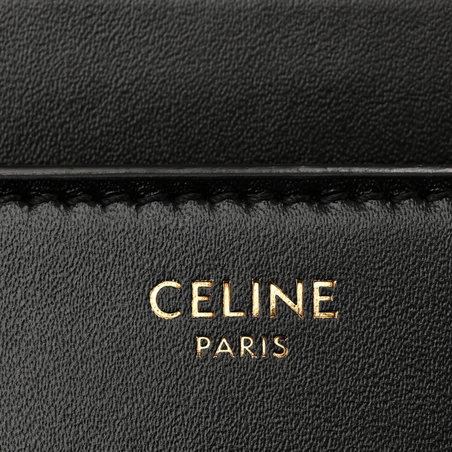 Celine Satinated Calfskin Mini 16 Top Handle Bag Black 6 of 16