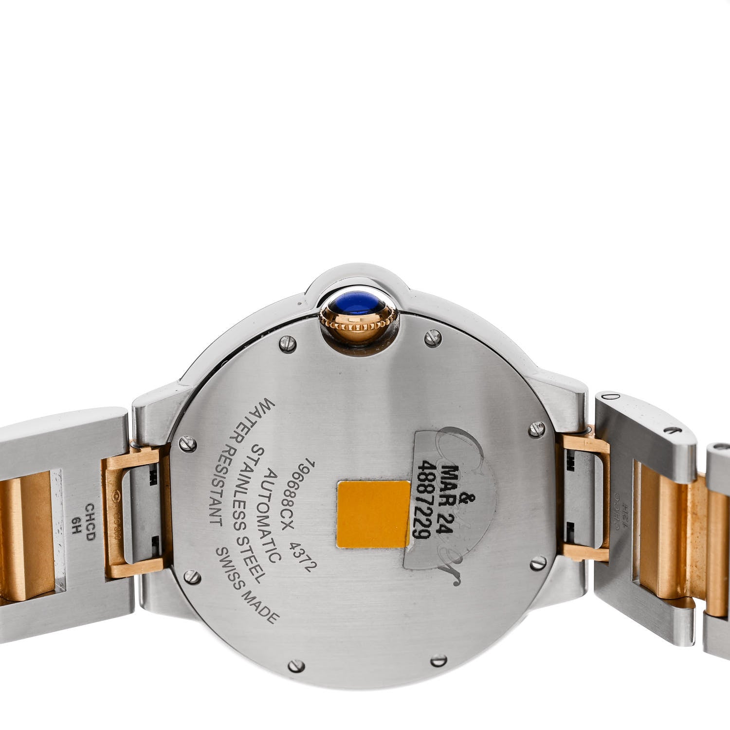 Cartier Stainless Steel 18K Yellow Gold 36mm Ballon Bleu De Cartier Automatic Watch 4 of 5