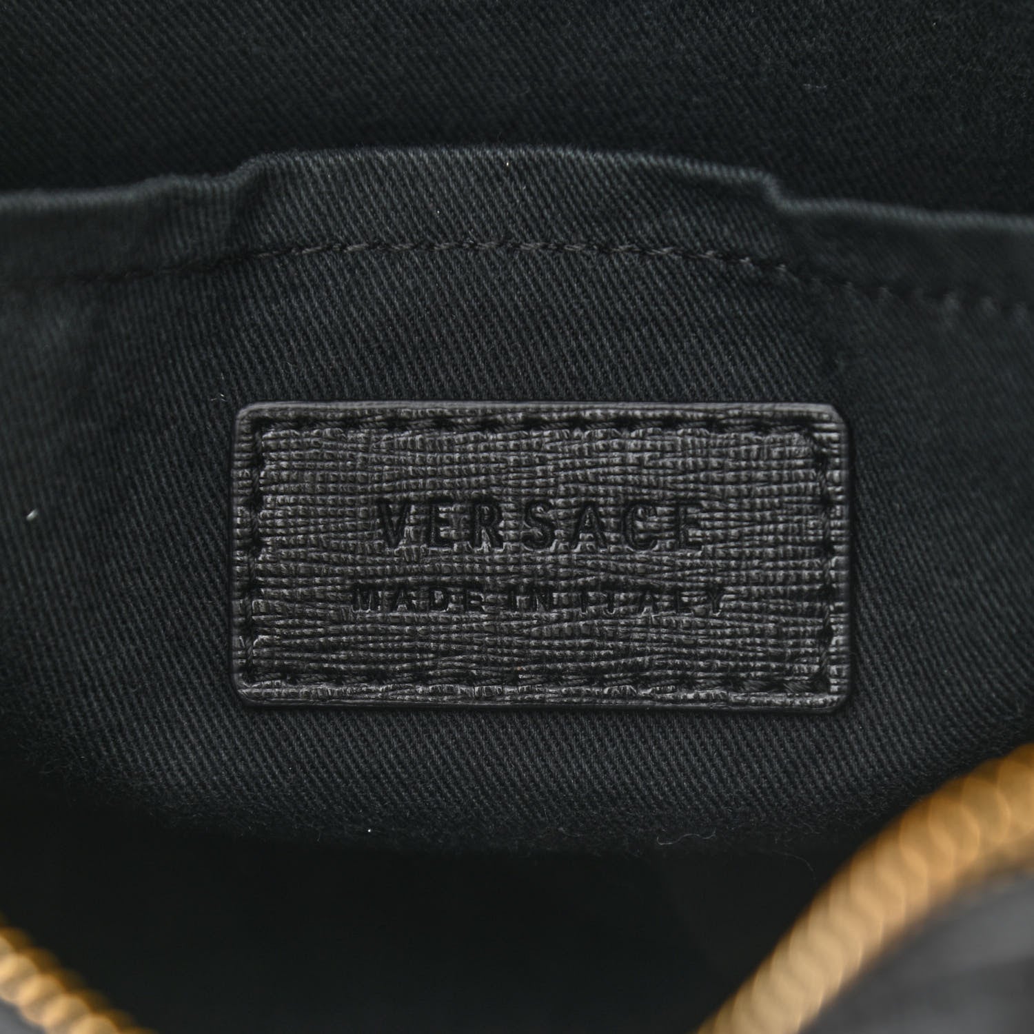 Versace Saffiano Calfskin Palazzo Duffle Bag Black 6 of 16