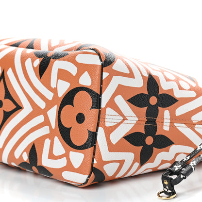 Louis Vuitton Monogram Giant Crafty Neverfull MM Creme Caramel 8 of 9