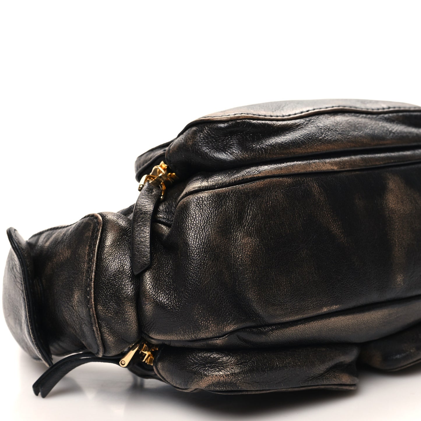 Distressed Nappa Pocket Bag Sand Coffee
