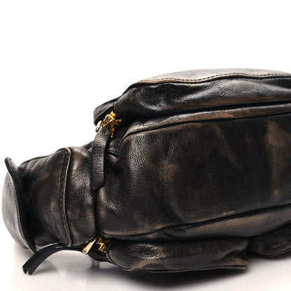 Miu Miu Distressed Nappa Pocket Bag Sand Coffee 8 of 9