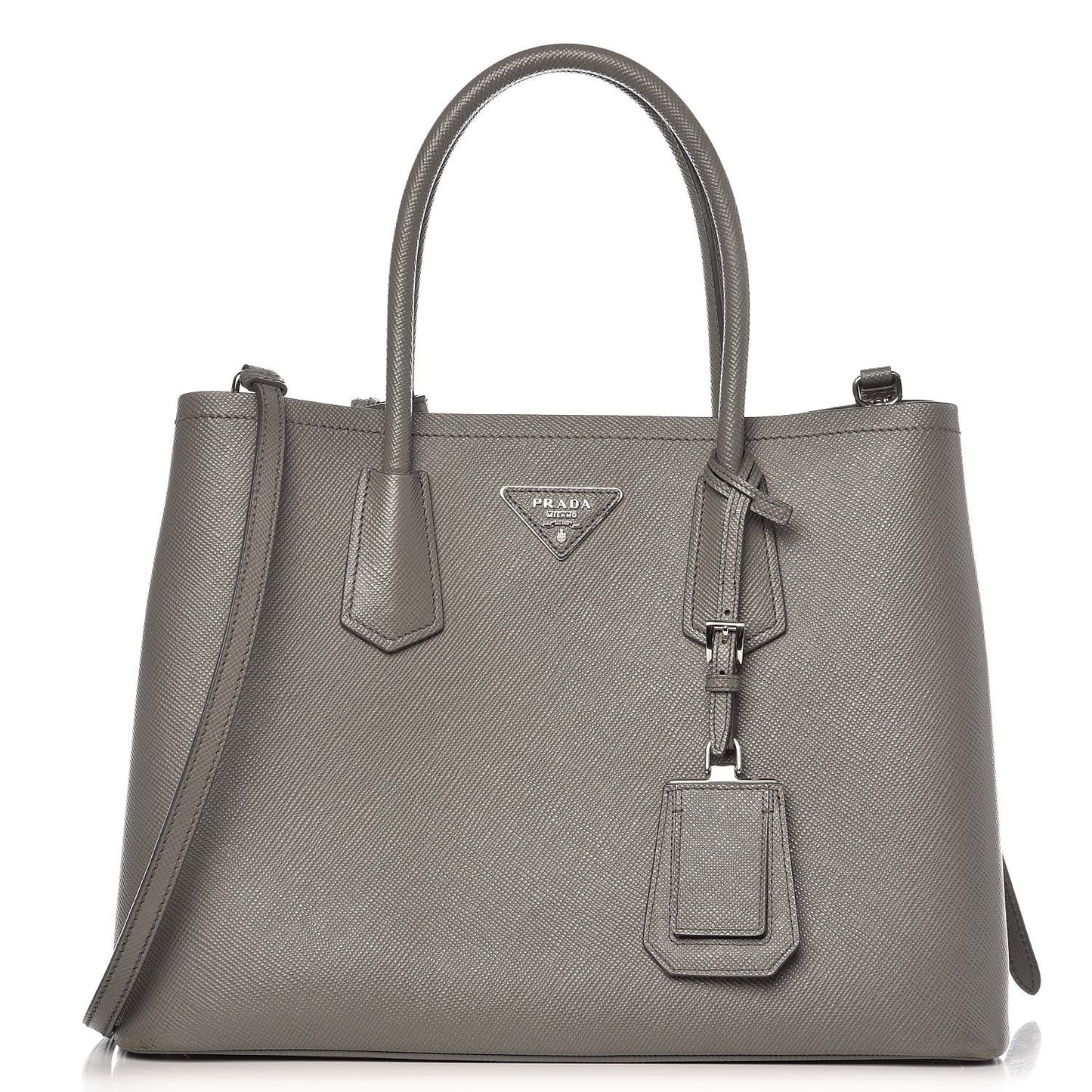 Saffiano Cuir Medium Double Bag Marmo