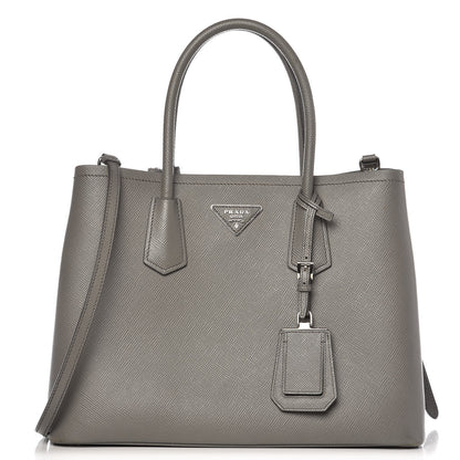 Prada Saffiano Cuir Medium Double Bag Marmo 1 of 12