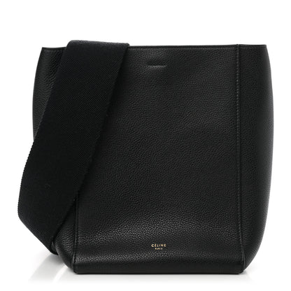Celine Soft Grained Calfskin Small Sangle Bucket Bag Black 1 of 9