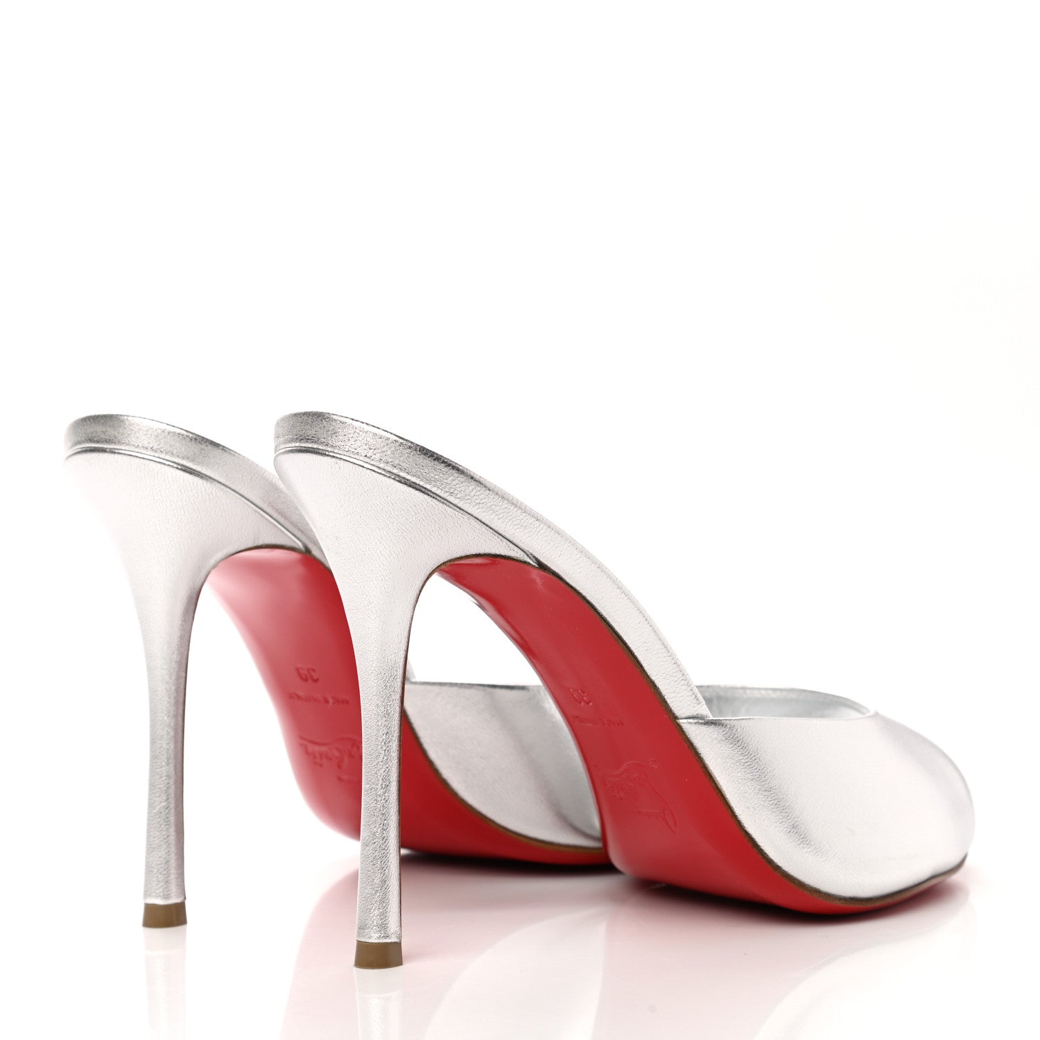 Christian Louboutin Metallic Nappa Me Dolly 100 Sandals 39 Silver 4 of 8