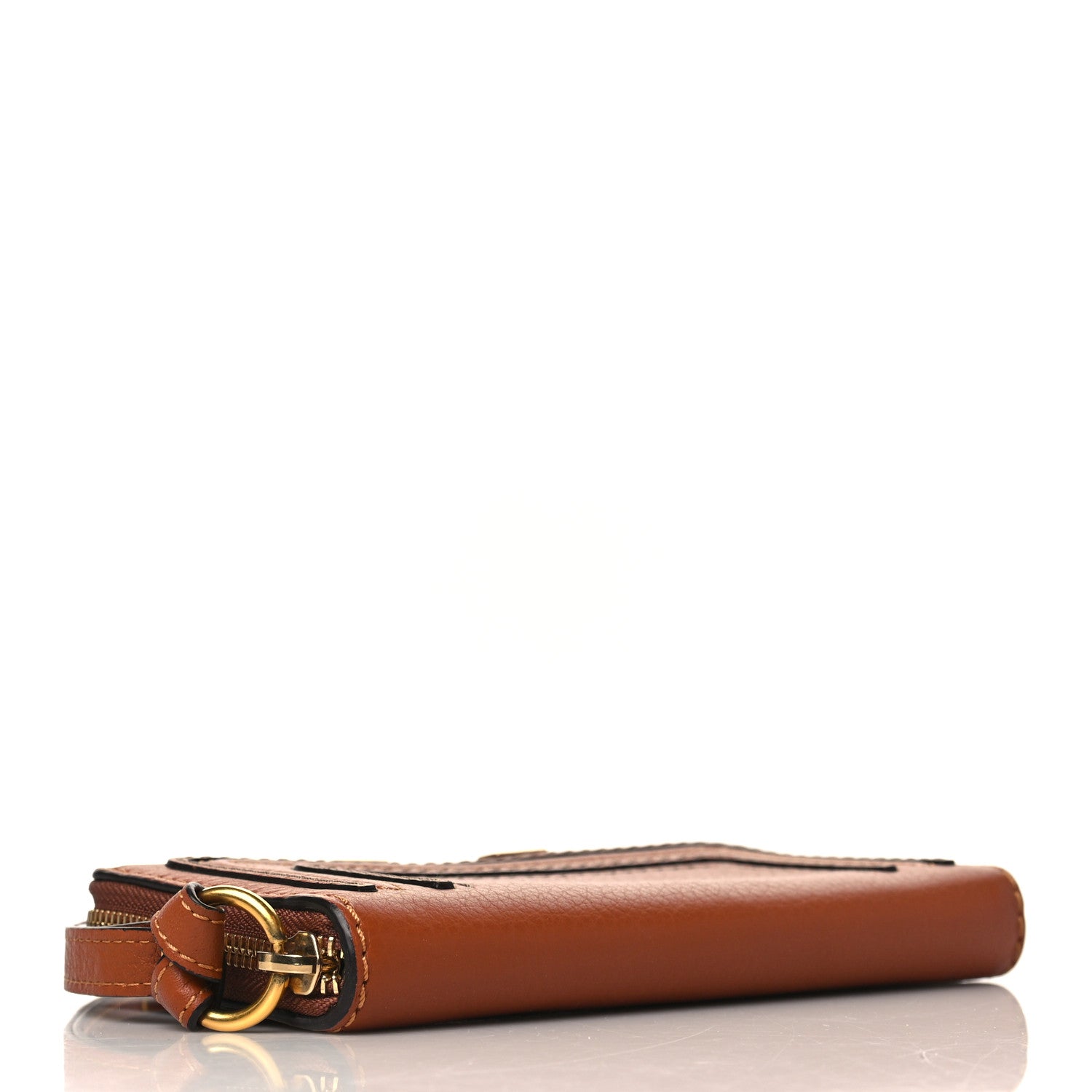 Chloe Grained Calfskin Marcie Long Zip Around Wallet Tan 4 of 7