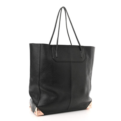 Alexander Wang Pebbled Calfskin Large Prisma Skeletal Tote Black Rose Gold Hardware 3 of 10