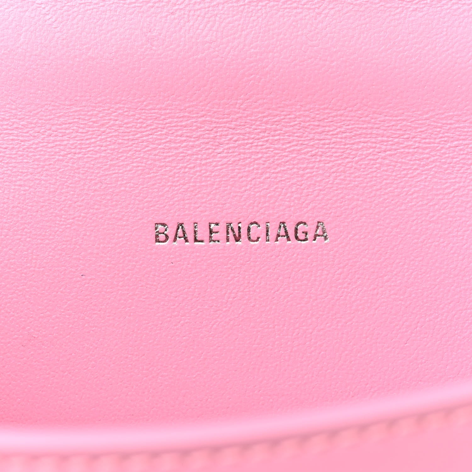 Balenciaga Shiny Box Calfskin Tonal B Hourglass Top Handle Bag XS Candy Pink 6 of 17