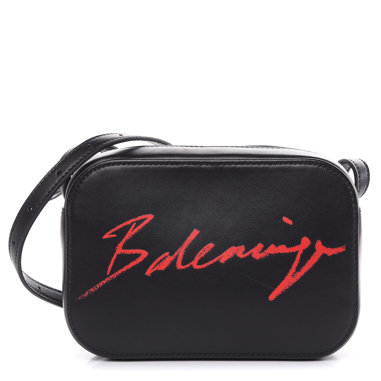Supple Calfskin Signature Logo XS Everyday Camera Bag Black