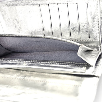 Chanel Metallic Aged Calfskin Quilted Reissue Long Flap Wallet Light Silver 6 of 11